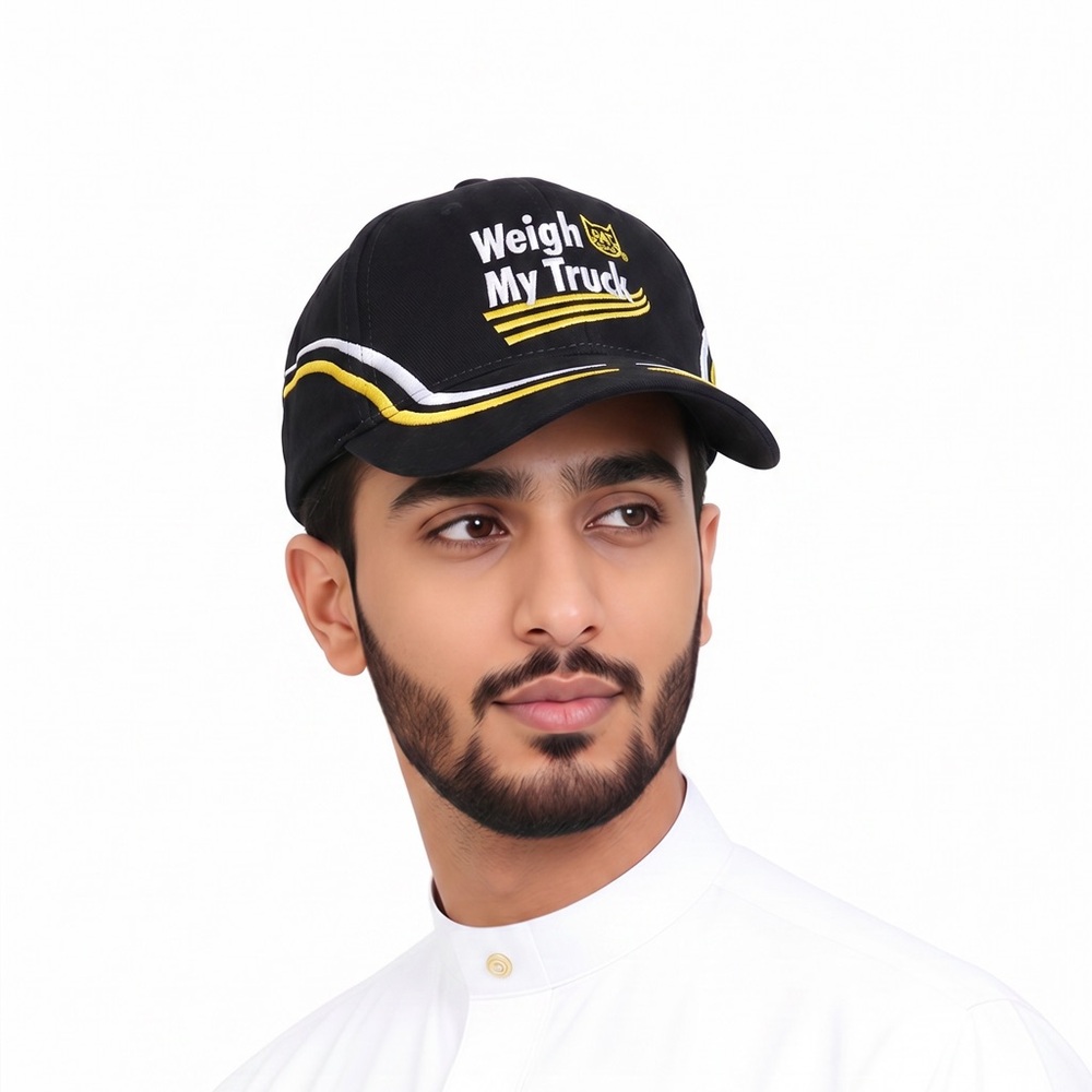 CAT Scale Weigh My Truck Hat Trucker Cap Black Yellow Gold White Adult One Size